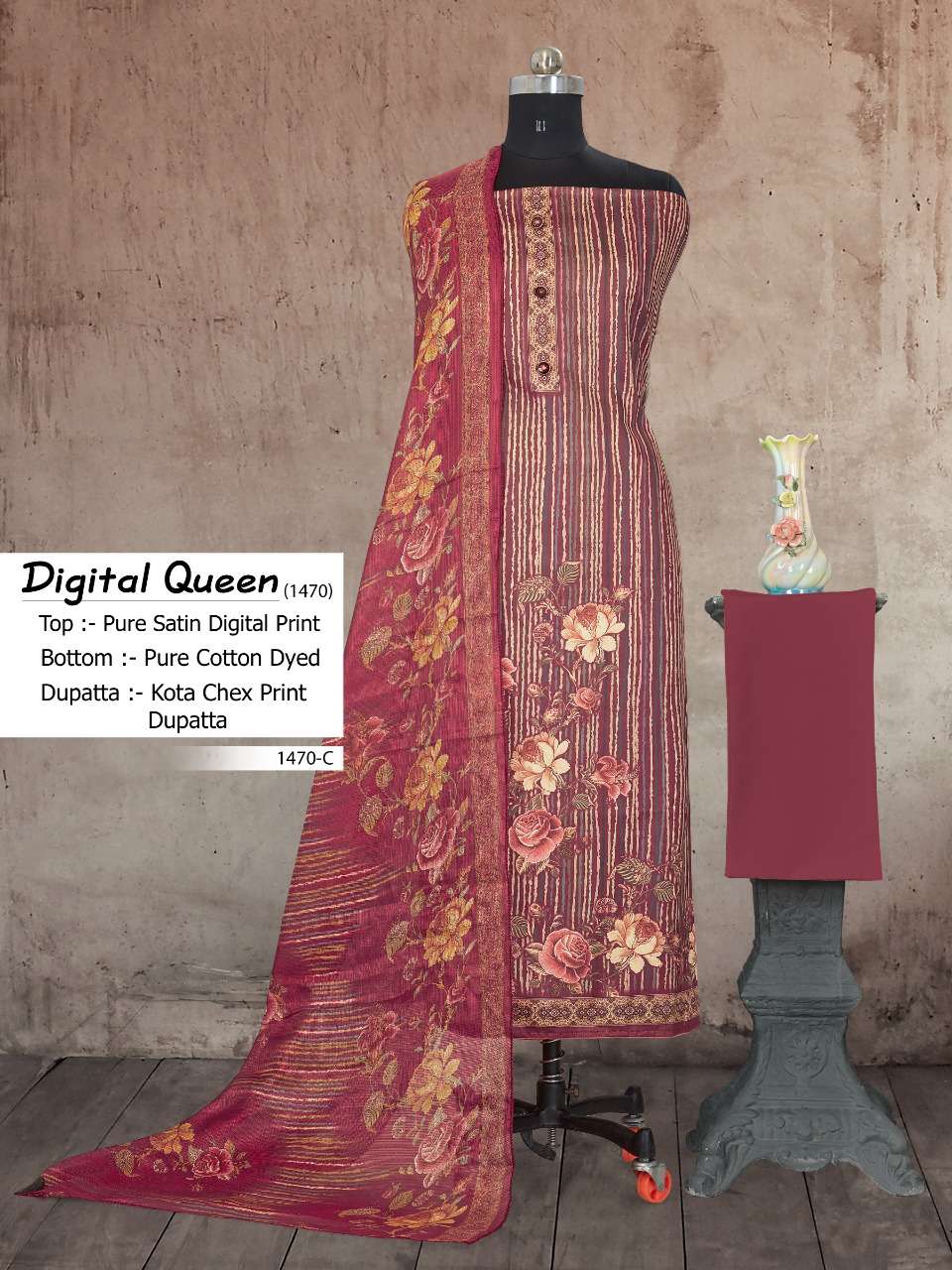 bipson digital queen dno 1470 cotton designer digital prints salwar suit