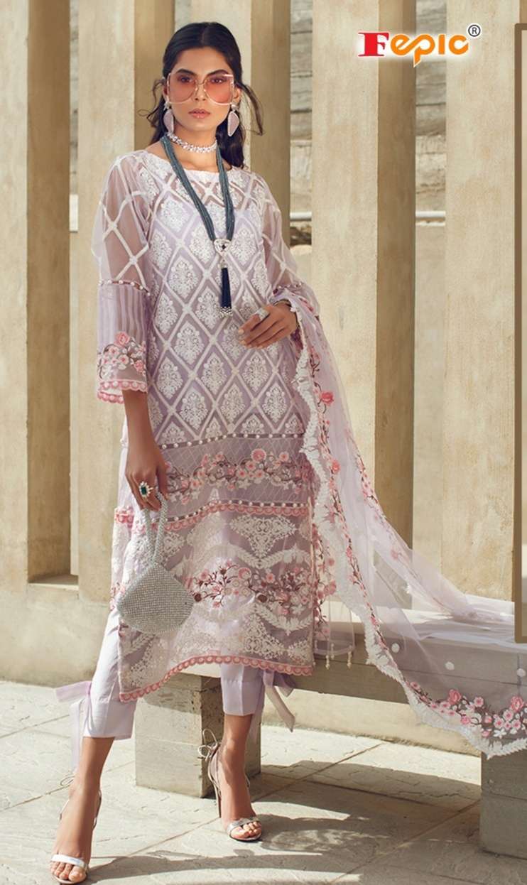FEPIC ROSEMEEN C 1130 BUTTERFLY NET HEAVY EMBROIDERED SALWAR SUIT SINGLES