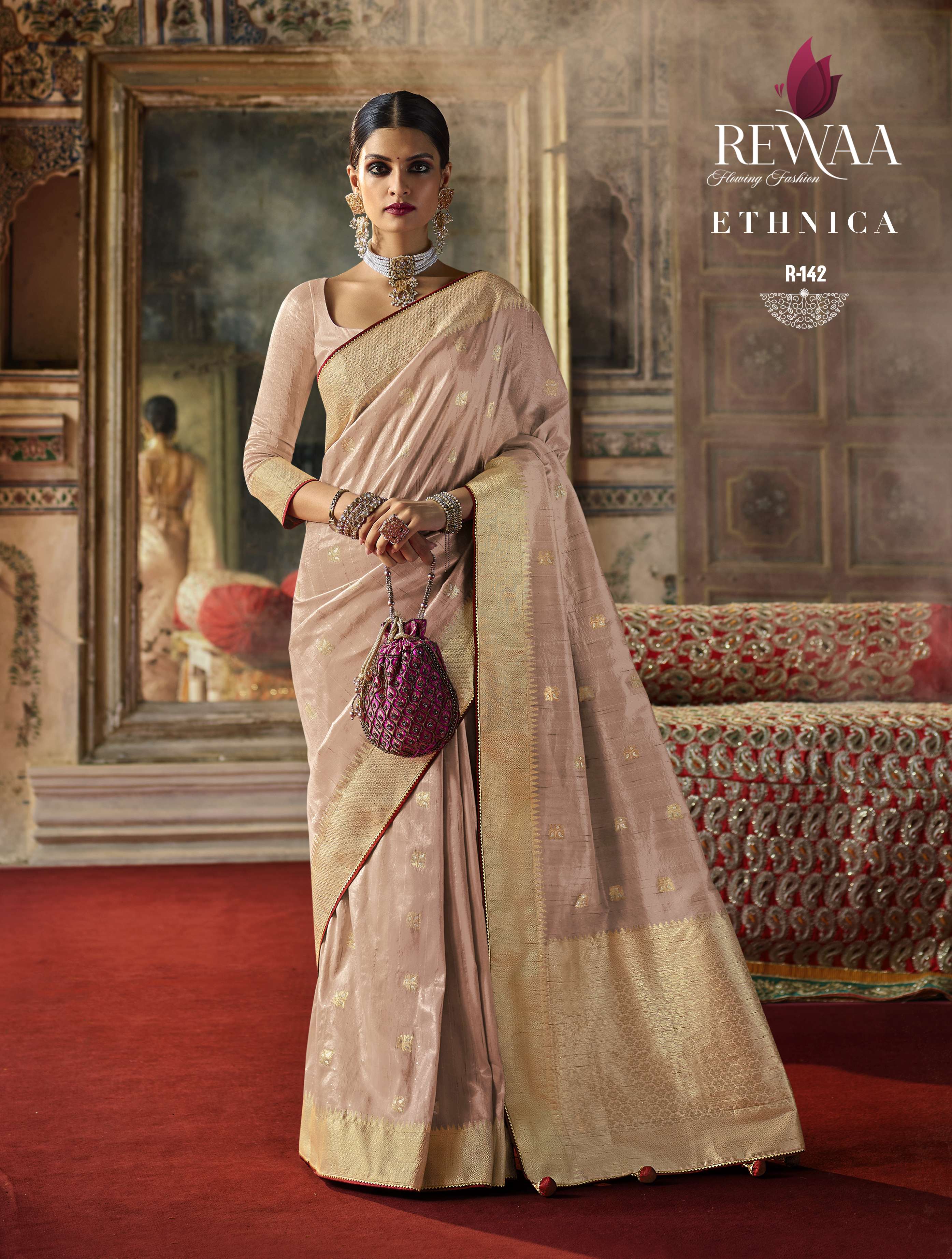 REEWA ETHNICA CROW CHAT SILK SAREE LATEST COLLECTION CATLOGUE 