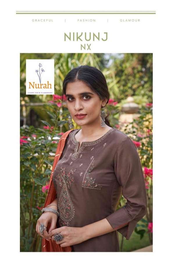 TUNIC HOUSE NIKUNJ NX CHINNON ATTRACTIVE LOOK WITH BOTTOM AND DUPATTA CATALOGUE