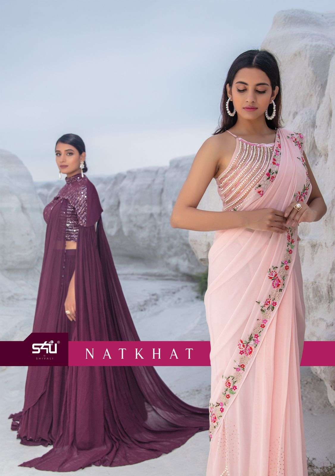 S4U NATKHAT GEORGETTE FESTIVE LOOK and  Attractive  look  SAREE CATALOGue