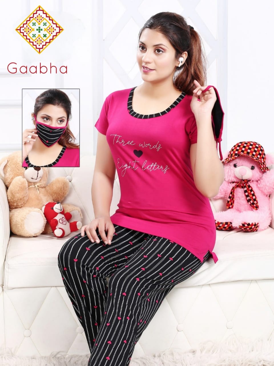 Gaabha Night Wear With Mask Vol 2 At Wholesale Prices