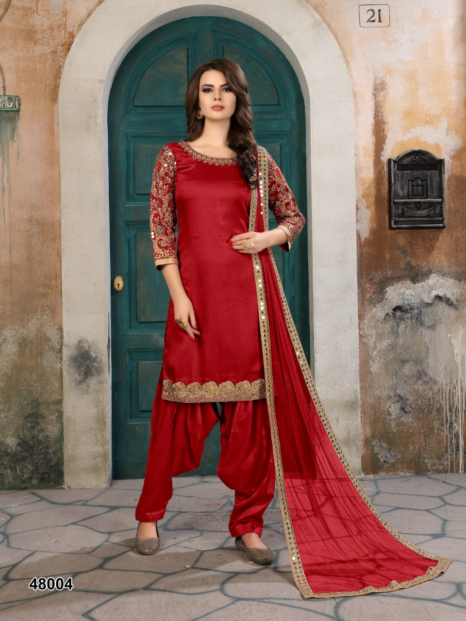 Dani Aanaya 48000 Series Silk Beautiful Look Salwar Suit Catalogue