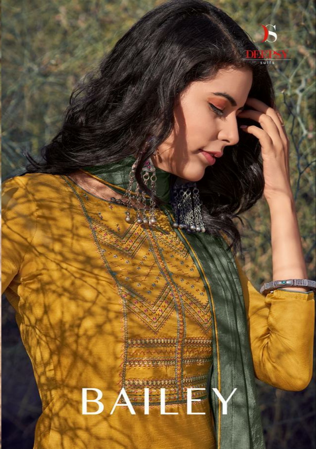Deepsy Suit Bailey Silk Elegant Look Embroidered Salwar Suit Catalogue