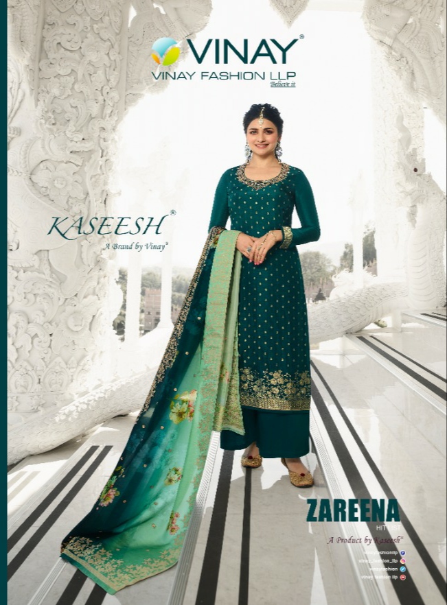 Vinay Fashion Kaseesh Zareena Hit Dola Jequard Classic Look Salwar Suit