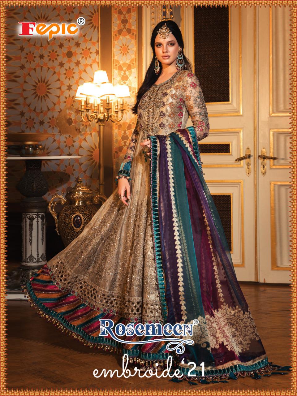 Fepic Rosemeen Embroide 21beautiful Look Salwar Suit Catalogue