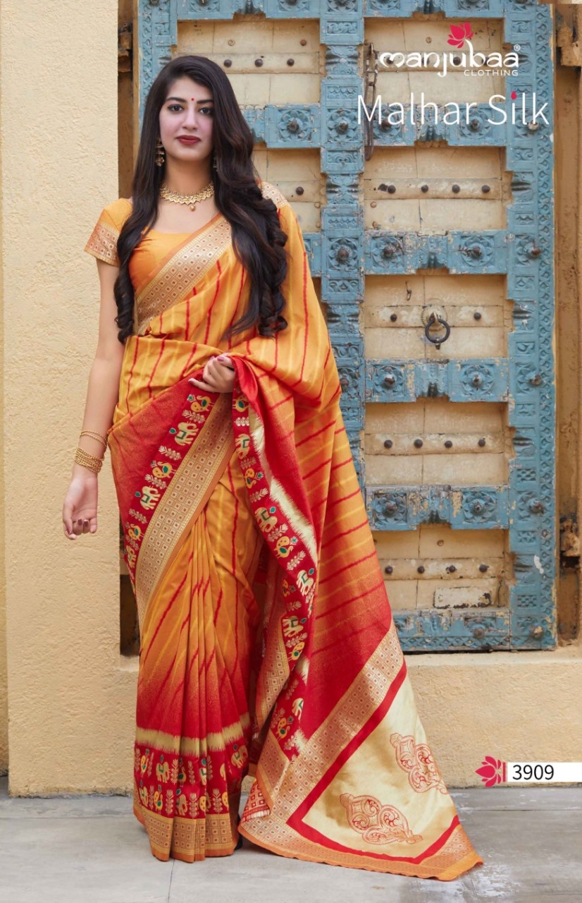 Manjubaa Clothing Malhar Silk Sarees Silk Single Pics Catalogue