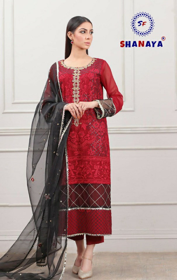 Shanaya S 42 Georgette Pretty Look Salwar Suit Singal Catalogue