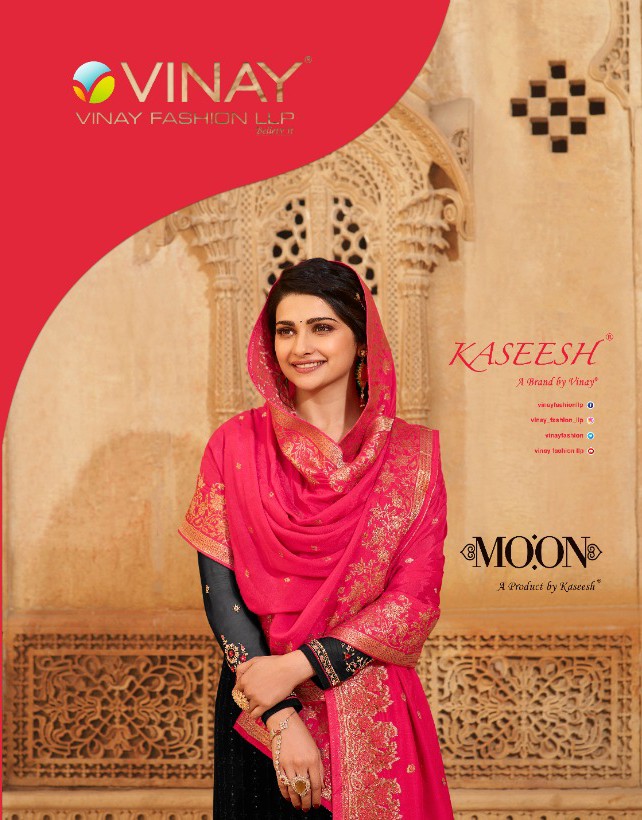 Vinay Fashion Moon Georgette Heavy Embroidary Look Salwar Suit Catalogue