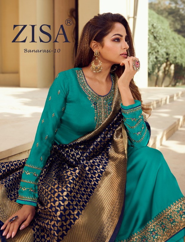 Meera Trendz Zisa Banarasi Vol 10 Jorgget Elegant Look Salwar Suit Catalogue