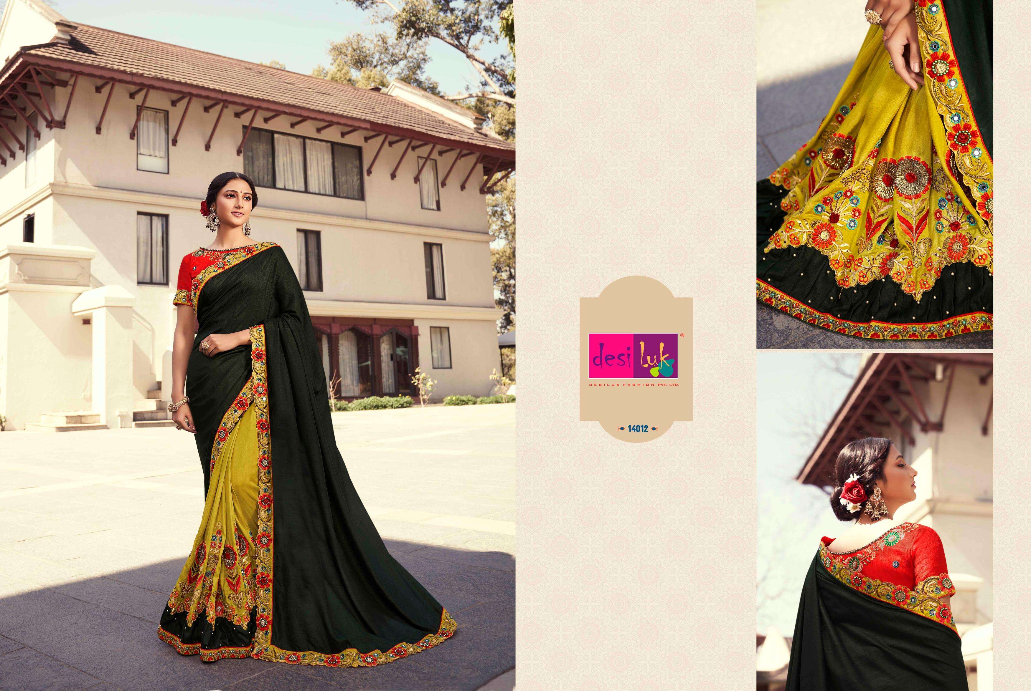 DESI LUK VOL-45 BY DESI LUK 10004 TO 10014 SERIES INDIAN TRADITIONAL WEAR  COLLECTION BEAUTIFUL STYLISH FANCY COLORFUL PARTY WEAR & OCCASIONAL WEAR  GEORGETTE SAREES AT WHOLESALE PRICE