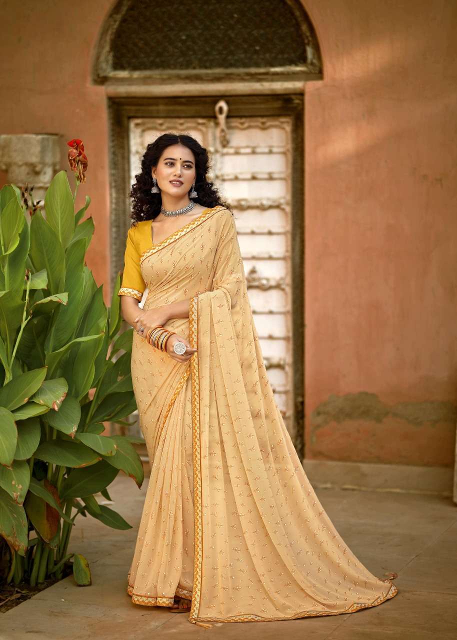 VALLABHI PRINT MORPANKH GEORGETTE ATTRACTIVE PRINT SAREE BEAUTIFUL LOOK PRINT  SAREE CATALOGUE