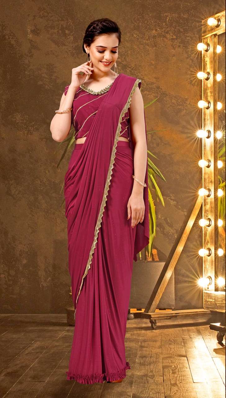 Lal gulal | Party sarees, Party wear, Party wear sarees